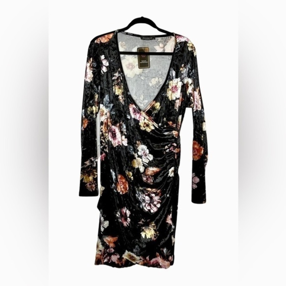 Plus size Dress Maverick the Collection Velvet Floral Dress